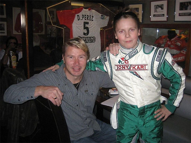 Gustav och Mika Häkkinen